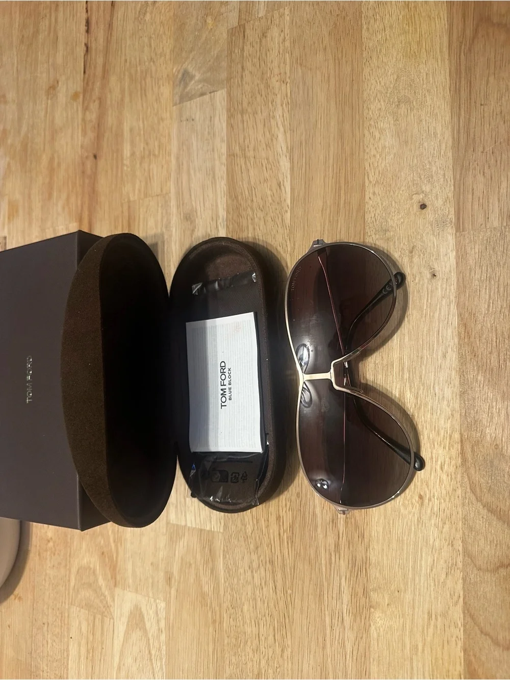 Tom Ford Black Aviator Sunglasses